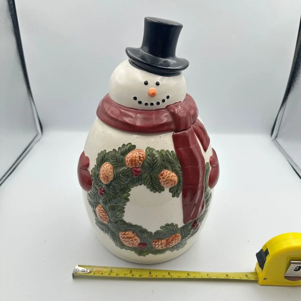 Vintage‎ Mrs.Fields Premium Cookie Limited Edition Holiday Snowman Cookie Jar